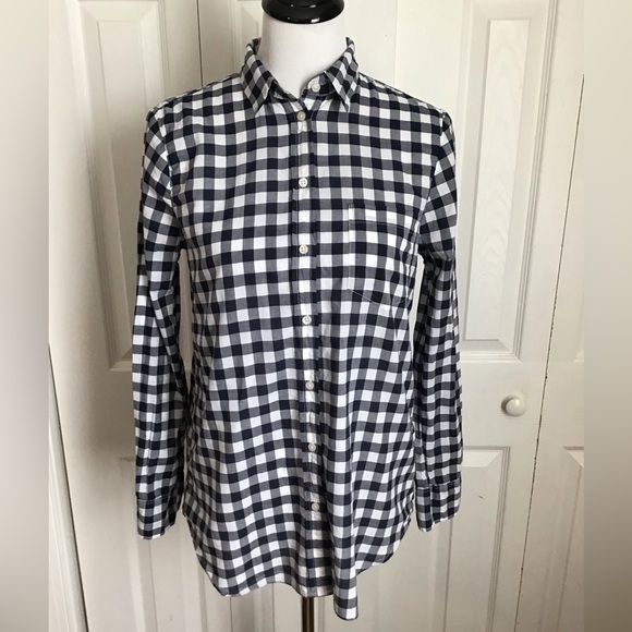 J.Crew Shirt Small Blue Check Long Sleeve Button Up - Picture 1 of 6